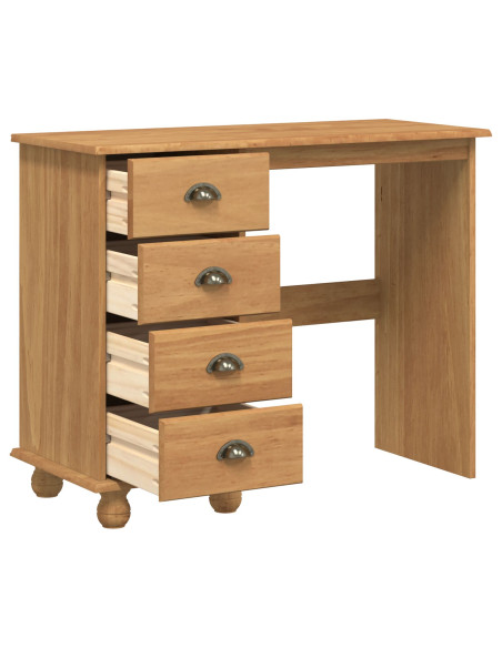 Scrivania  'ASKIM' con cassetti 95x40x75 cm in legno massello di pino
