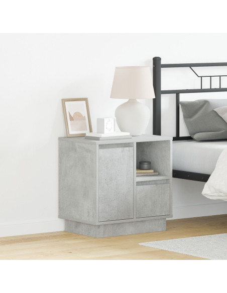 Grigio cemento Cemento Standard Comodino Rettangolare Moderno