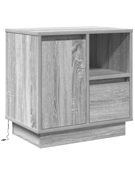 Grigio sonoma Legno ingegnerizzato Compatto Comodino