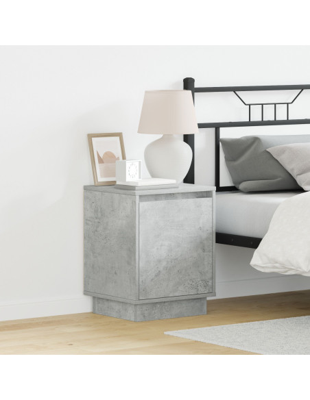 Comodini Set di 2 Grigio cemento Legno ingegnerizzato