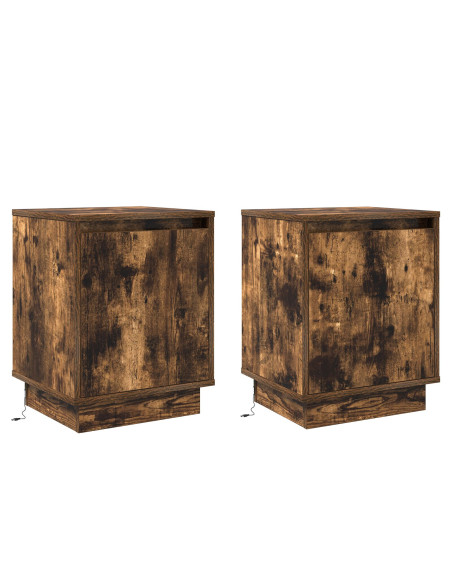 Comodini Set di 2 Rovere affumicato Legno ingegnerizzato