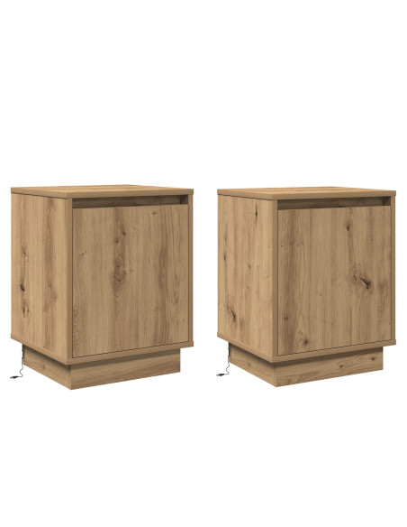 Comodini Set di 2 Rovere artigianale Legno ingegnerizzato