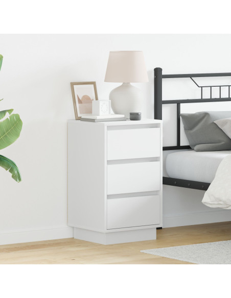 Comodino  con LED bianco 39x34.5x65 cm legno ingegnerizzato