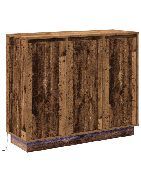 Mobile con LED in Legno Vecchio 90x32x75 cm in Legno Ingegnerizzato