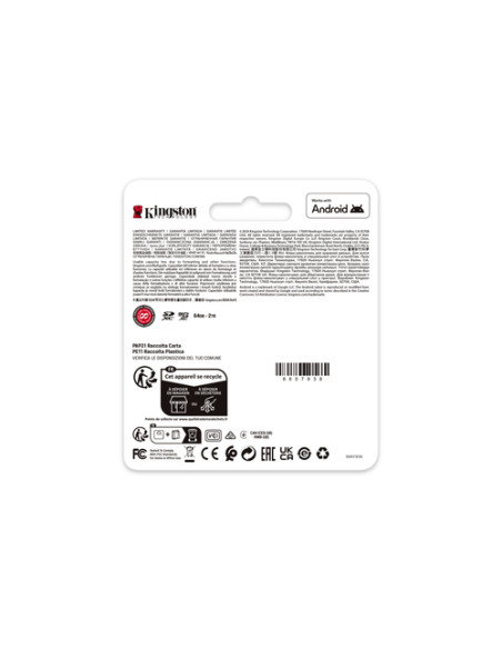 Kingston Technology 512 GB microSDXC Canvas Go Plus Gen4 200R A2 U3 Confezione singola senza ADP
