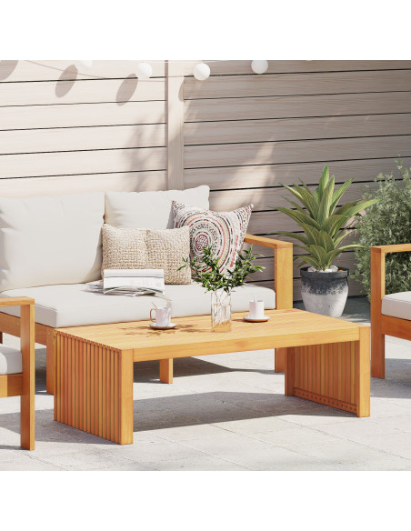 Tavolino da Giardino 110x55x35 cm Legno Massello Acacia