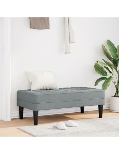 panca  Grigio chiaro 113x57x39 cm Tessuto