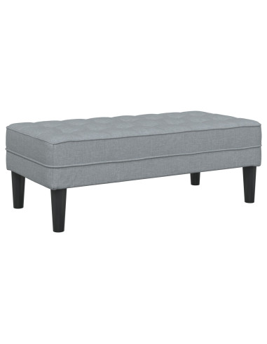 panchina con cuscino Grigio chiaro 113 x 57 x 39 cm Tessuto