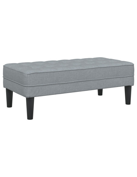 panca  Grigio chiaro 113x57x39 cm Tessuto