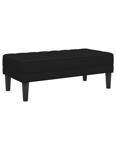 panca  nera 113x57x39 cm in tessuto