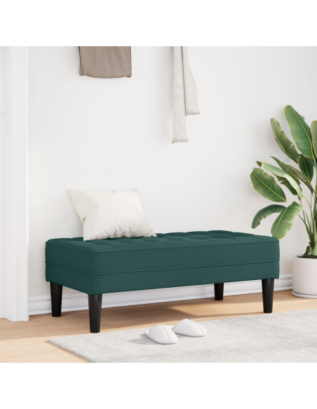 panchina  verde scuro 113x57x39 cm in tessuto