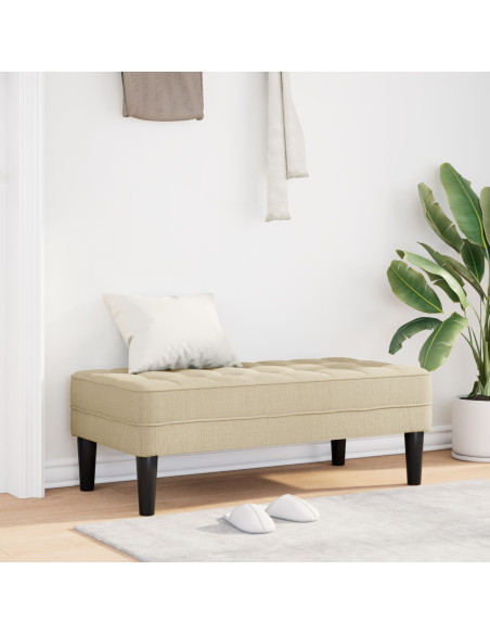 panchina  crema 113x57x39 cm tessuto