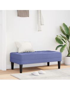 panchina con cuscino Blu jeans 113 x 57 x 39 cm Tessuto