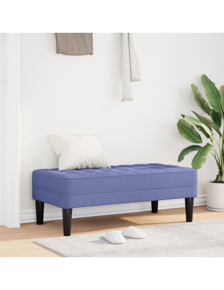 Panchina in Jeans Blu 113x57x39 cm in Tessuto