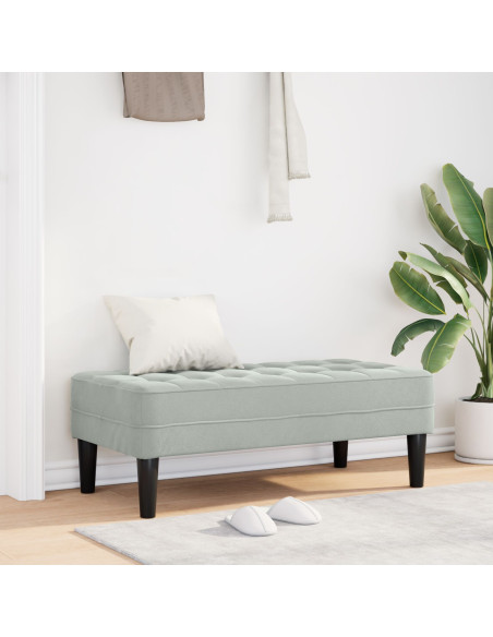 Panchina  Grigio chiaro 113 cm in velluto