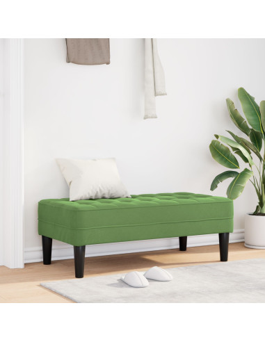 panchina con cuscino Verde chiaro 113 x 57 x 39 cm Velluto