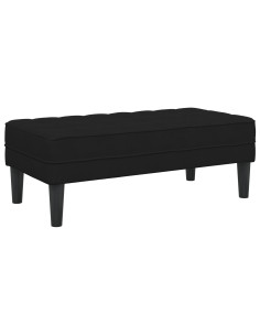 panchina con cuscino Nero 113 x 57 x 39 cm Velluto