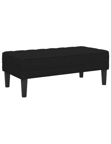 panchina con cuscino Nero 113 x 57 x 39 cm Velluto