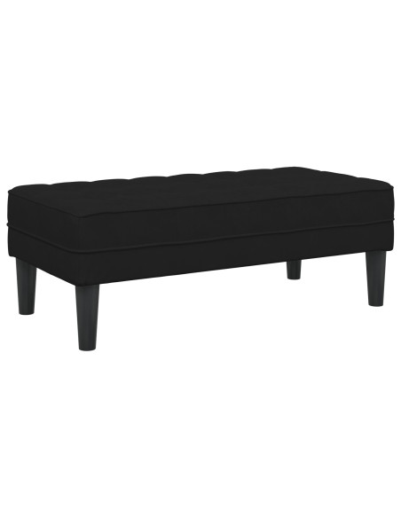 panchina con cuscino Nero 113 x 57 x 39 cm Velluto