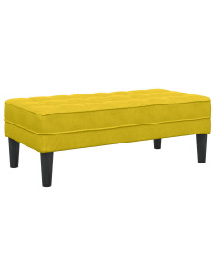 panchina con cuscino Giallo 113 x 57 x 39 cm Velluto