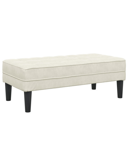 panca  crema 113 cm in velluto