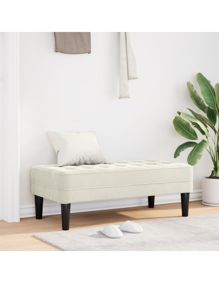 panca  crema 113 cm in velluto