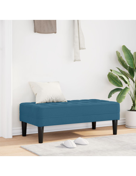 panchina con cuscino Blu 113 x 57 x 39 cm Velluto