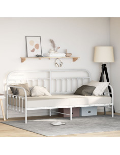 Struttura per letto di giorno Bianco 100 x 190 cm