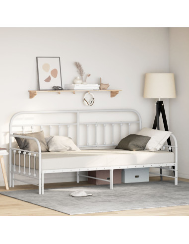 Struttura per letto di giorno Bianco 90 x 190 cm