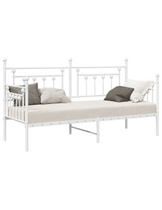 Struttura per letto di giorno Bianco 80 x 200 cm Acciaio