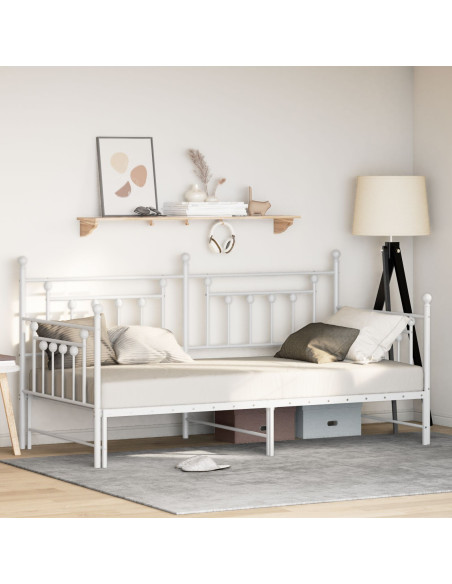Letti & Strutture Letto Bianco Metallo 107 x 203 cm