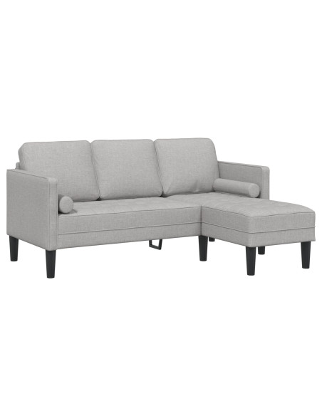 Divano angolare 3 posti  Grigio nuvola 160 cm Tessuto
