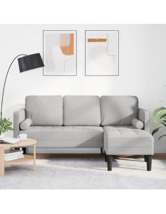 Set di divani con cuscino Grigio Nuvola Poliestere