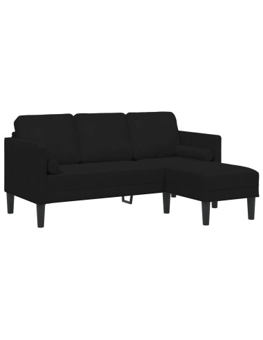 Set di divani con cuscino Nero Poliestere