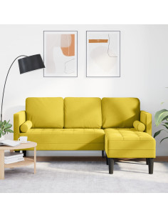 Set di divani con cuscino Giallo Poliestere