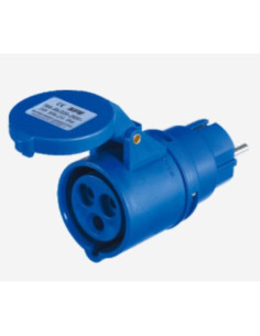 Propart Adattatore Presa Indust. Spina Schuko 16A 2P+T 220-250V IP44