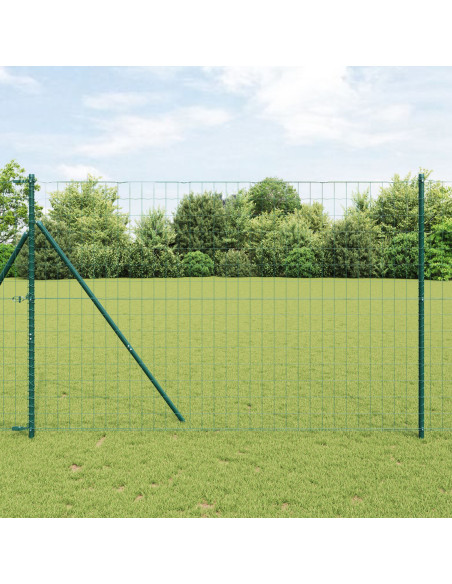 Recinzione con Posto Verde 1,6 x 10 m Acciaio e PVC