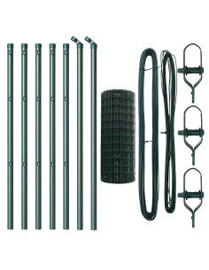 Recinzione con Posto Verde 0,8 x 10 m Acciaio