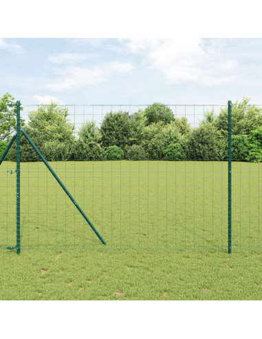 Recinzione con Posto Verde 1,5 x 10 m Acciaio