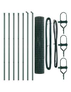 Recinzione con Posto Verde 1,6 x 10 m Acciaio e PVC