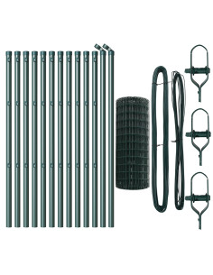 Recinzione con Posto Verde 0,4 x 25 m Acciaio e PVC