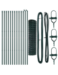 Recinzione con Posto Verde 1 x 25 m Acciaio e PVC