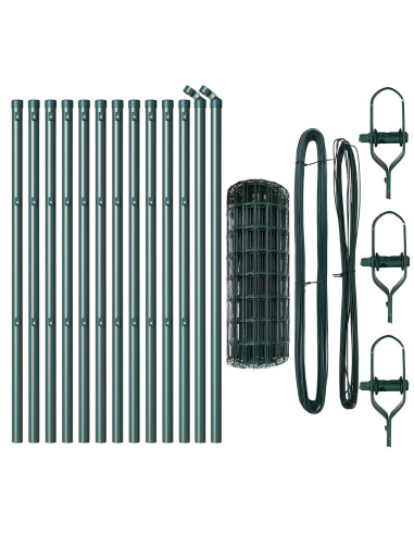 Recinzione con Posto Verde 0,8 x 25 m Acciaio e PVC