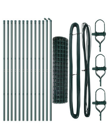 Recinzione con Posto Verde 1 x 25 m Acciaio e PVC