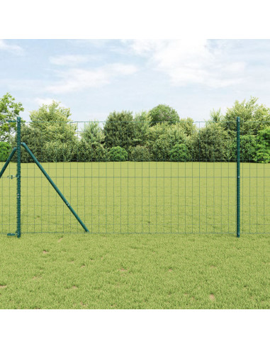 Recinzione con Posto Verde 1,2 x 25 m Acciaio e PVC