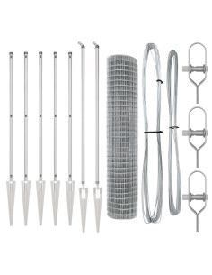 Recinzione con Posto Argento 1,5 x 10 m Acciaio