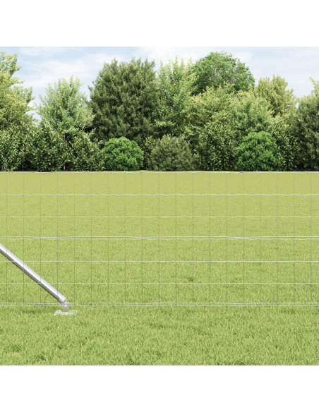 Recinzione con Posto Argento 0,4 x 25 m Acciaio