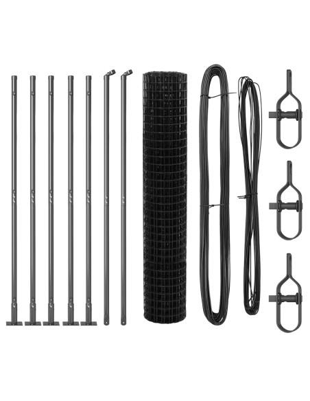 Recinzione  Euro con 7 pali flangiati 1,5x10 m in acciaio galvanizzato