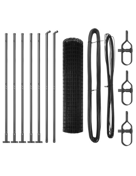 Recinzione Euro  con 7 pali flangiati 1.2x10 m in acciaio zincato