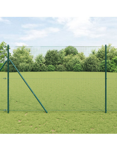 Palo della recinzione Verde 10 x 1,6 m (rete 25 x 25 mm)